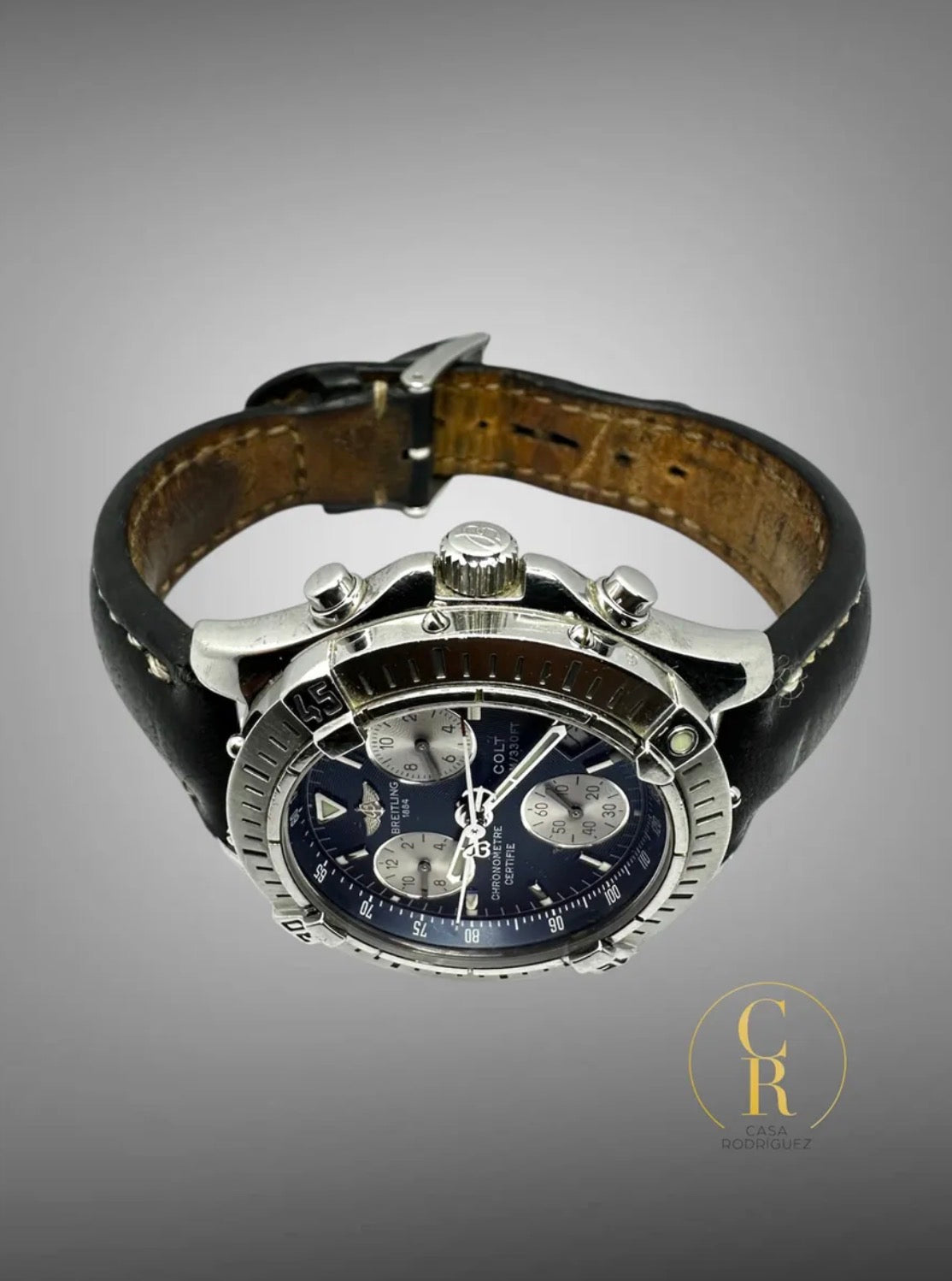 Reloj Breitling Colt Chronograph Negro Plateado Azul Marino