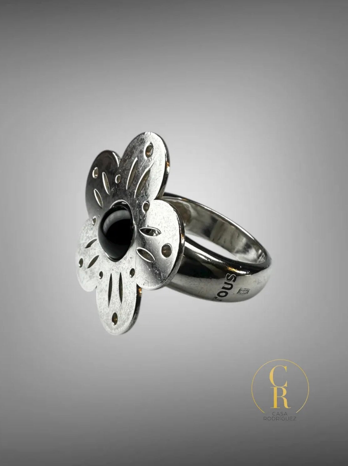 Anillo Tous Flor Onix Negro