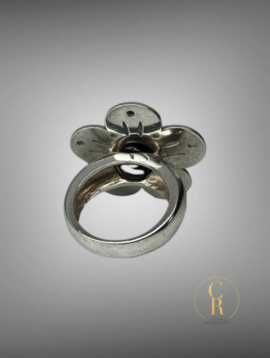 Anillo Tous Flor Onix Negro