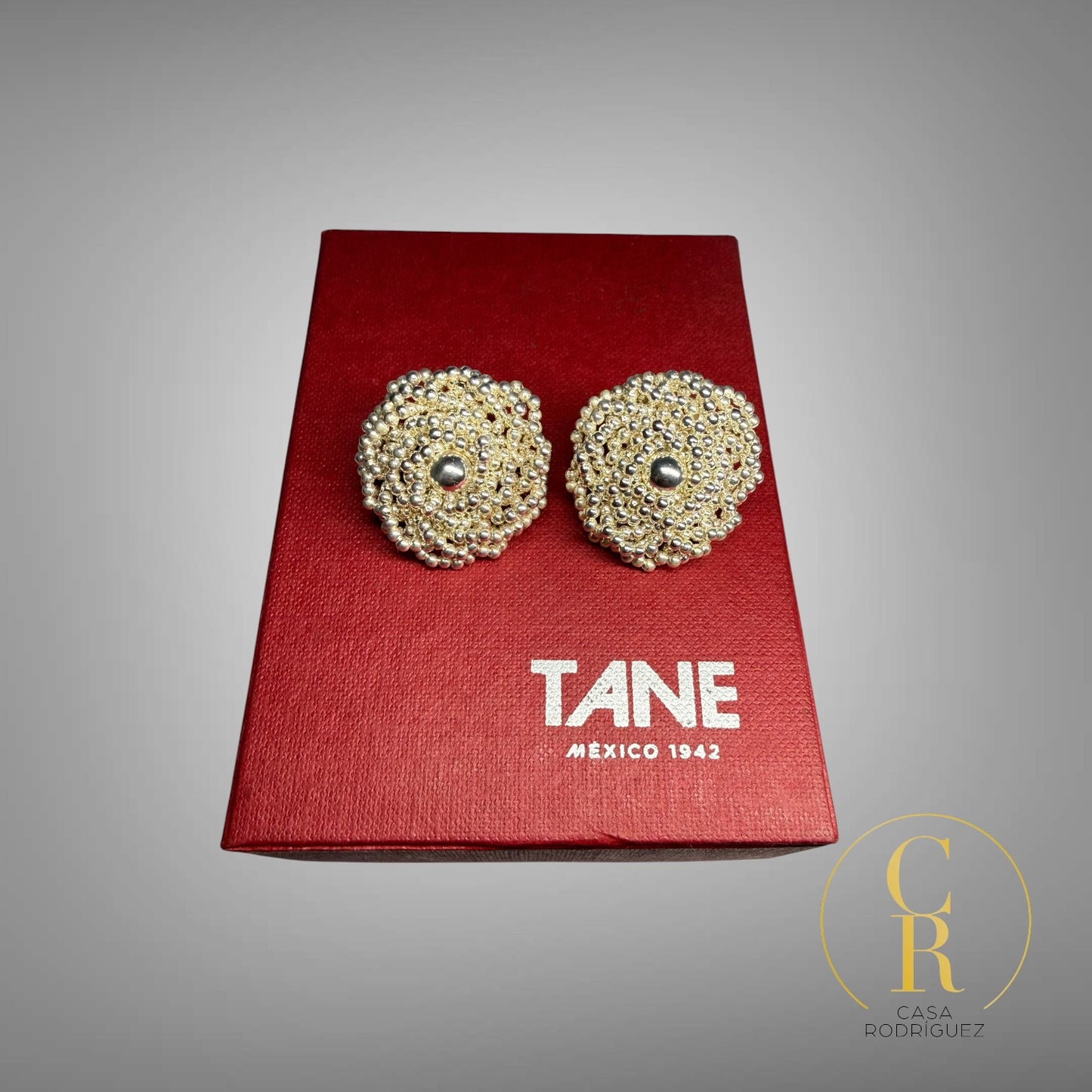 Aretes Tane Flor Esferas.