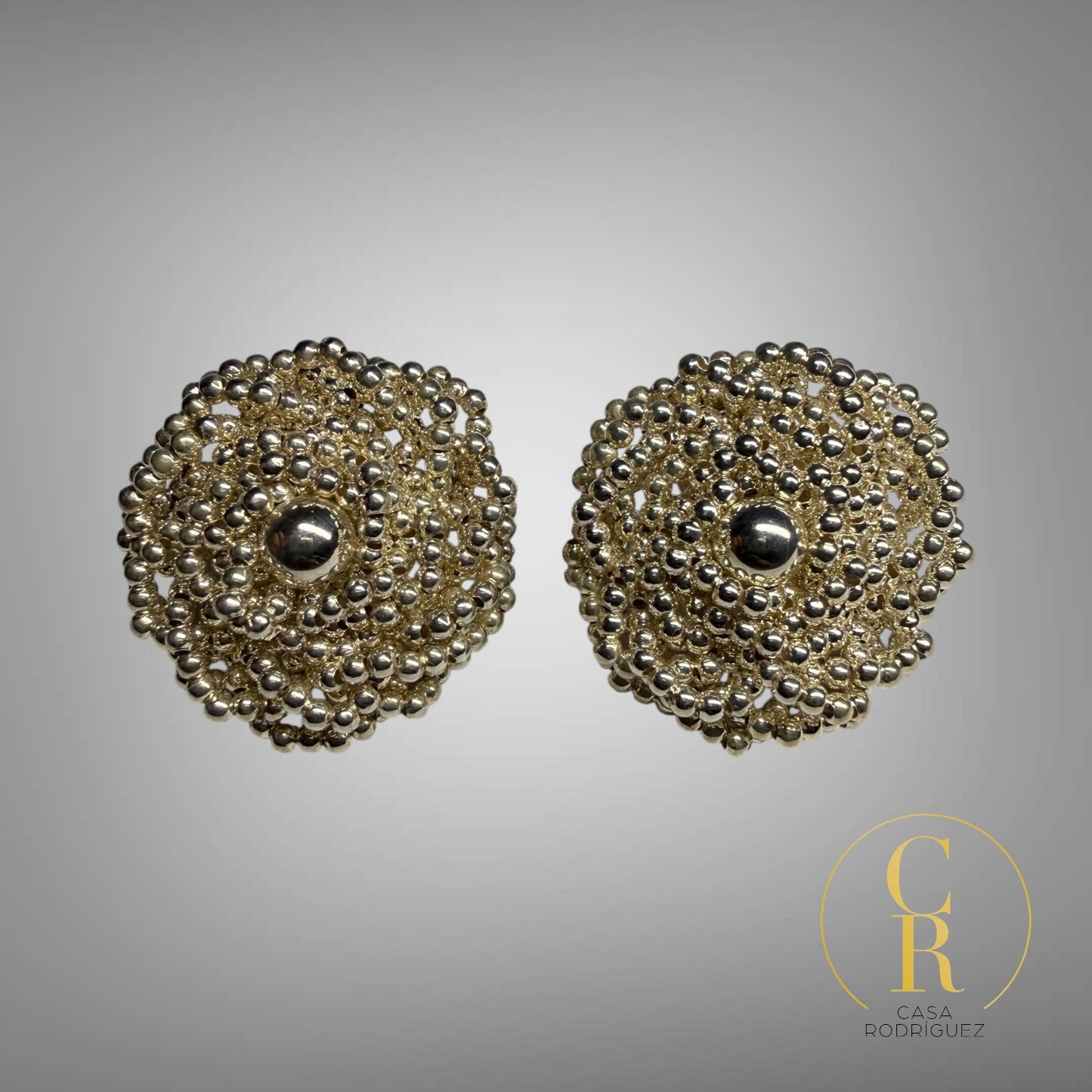 Aretes Tane Flor Esferas.