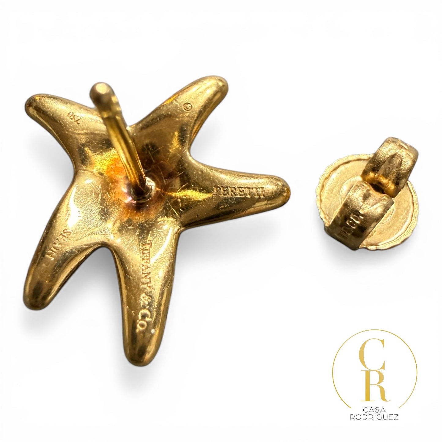 Conjunto collar y aretes Tiffany Starfish 18k
