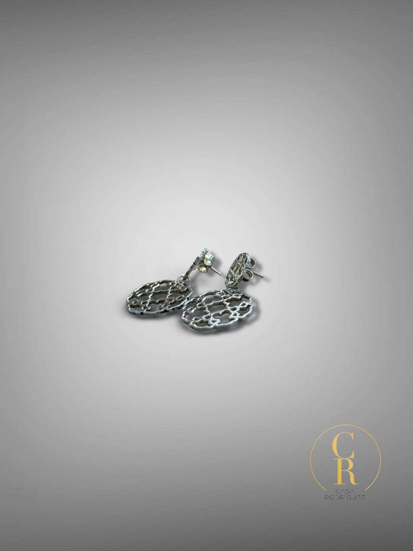 Aretes Filigrana circulos con ositos