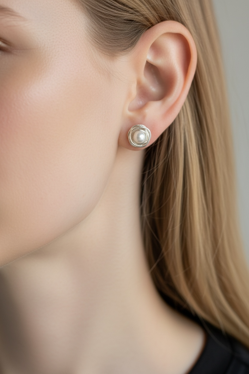 Aretes Tous perla central